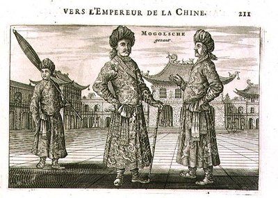 Mongolians, from an account of a Dutch Embassy to China by Jacob van Meurs