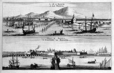 Views of the city, port and castle of Batavia - in "Embassy of the Eastern Company of the United Provinces towards the Emperor of China or Grand Cam of Tartaria" by Pierre de Goyer and Jacob de Keyser, Leiden by Jacob van Meurs