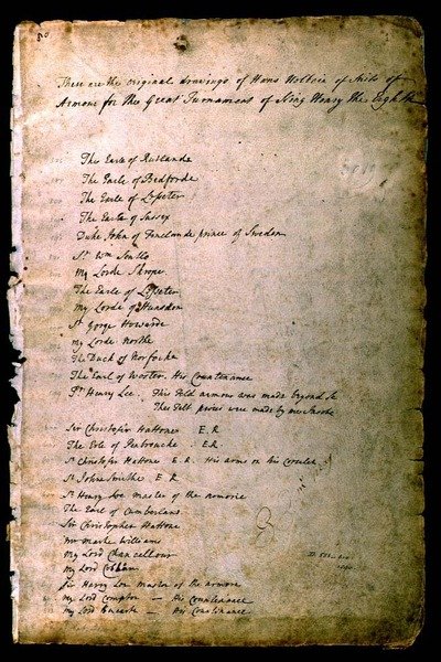 Index to Suits of Armour from An Elizabethan Armourers Album, c.1589 by Jacobe Halder