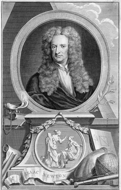 Isaac Newton, English mathematician, astronomer and physicist by Jacobus Houbraken