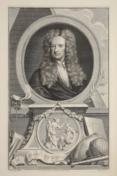Portrait of Isaac Newton, illustration from 