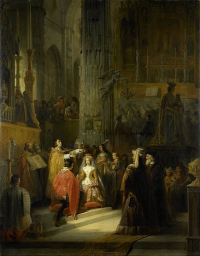 The Wedding of Jacoba of Bavaria by Jacobus Josephus Eeckhout