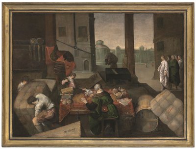The Calling of Saint Matthew by Jacopo (1510 92) (circle) Bassano