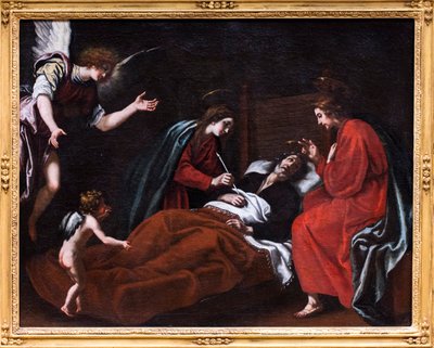 The Death of Saint Joseph by Jacopo (1592-1664) Vignali