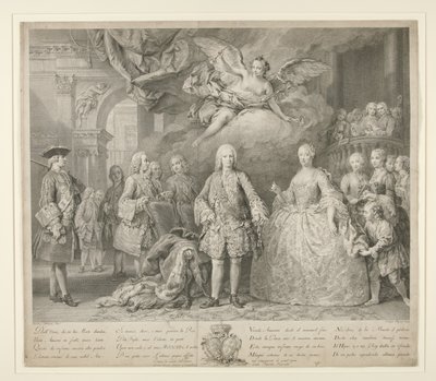 Ferdinand VI and His Queen Maria Barbara of Braganza with Scarlatti and the Celebrated Italian Castrato Farinelli by Jacopo (after) Amigoni