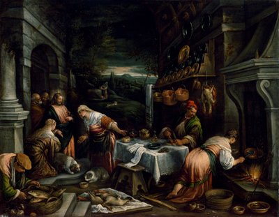 Christ in the House of Mary, Martha, and Lazarus by Jacopo Bassano