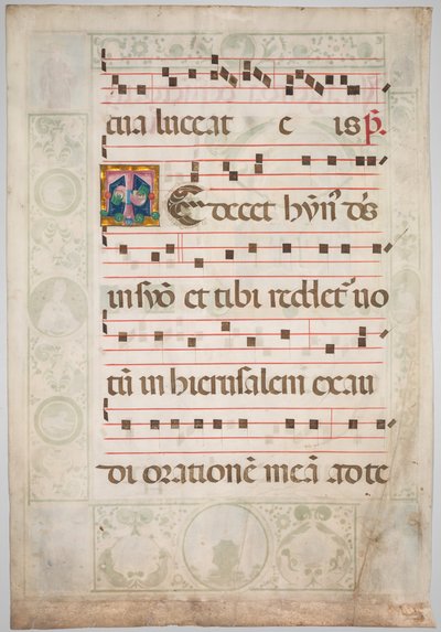 Leaf from a Gradual: Decorated Initial (verso) by Jacopo Filippo d