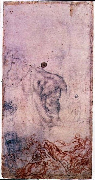 Study for a Portrait of Cosimo I Giovinetto with Other Studies of Writhing Bodies by Jacopo Pontormo