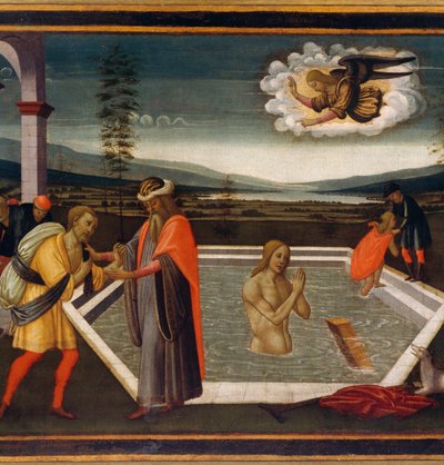 Probatic Pool (detail) by Jacopo del Sellaio