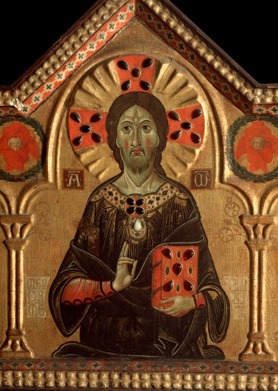 Polyptych with Redeemer and Saints (detail) by Jacopo di Meliore