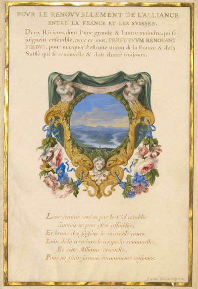 Escutcheon with a Landscape by Jacques Bailly