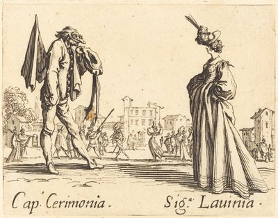 Cap. Cerimonia and Siga. Lavinia by Jacques Callot