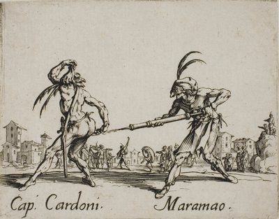Capitano Cardoni - Maramao, plate 22 from Balli di Sfessania by Jacques Callot
