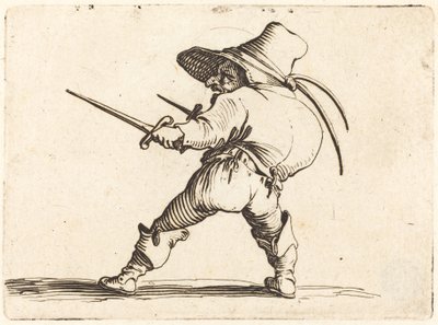 Duellist with Sword and Dagger by Jacques Callot