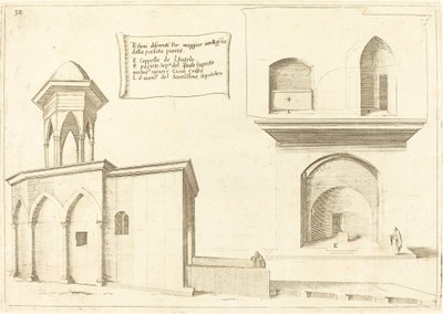 Elevation of the Church of the Holy Sepulchre by Jacques Callot