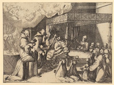 Archduchess Margarethe at the Papal Audience, Plate 5 from the Series "Requiem for the Queen of Spain" by Jacques Callot