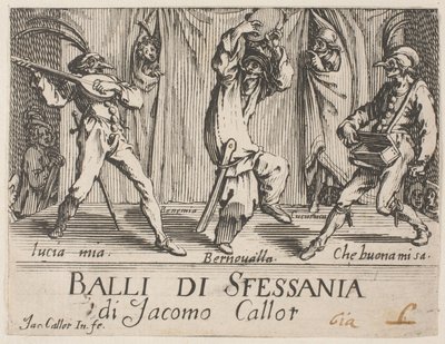 Frontispiece, from Balli di Sfessania by Jacques Callot