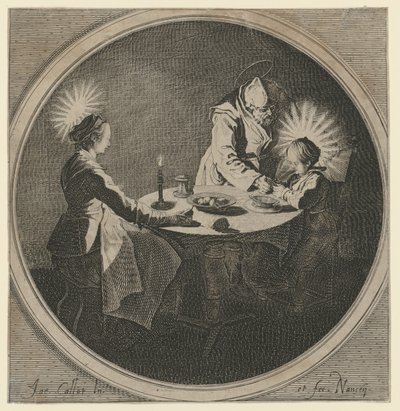 Holy Family at Table by Jacques Callot