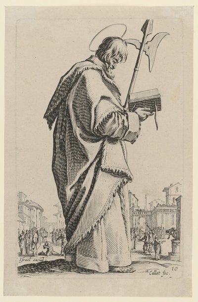 Saint Matthias, Sheet 13 from the Series "Jesus, the Twelve Apostles and Mary" by Jacques Callot