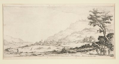 Hunting Birds, from Landscapes for Giovanni de Medici by Jacques Callot