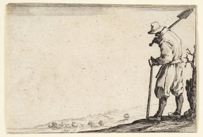 Peasant Carrying a Spade on his Shoulder by Jacques Callot