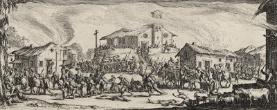 Plundering and Burning a Village by Jacques Callot