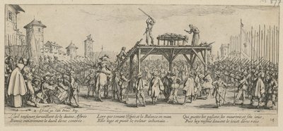 Wheel, Sheet 14 of the Series "Horrors of War" by Jacques Callot