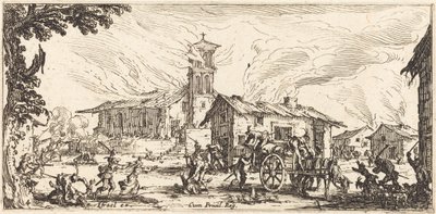 Ravaging and Burning a Village by Jacques Callot
