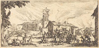 Ravaging and Burning a Village by Jacques Callot