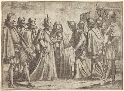 Reception at Mantua [recto] by Jacques Callot