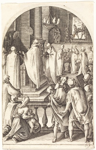 Saint Basil Celebrating the Mass by Jacques Callot