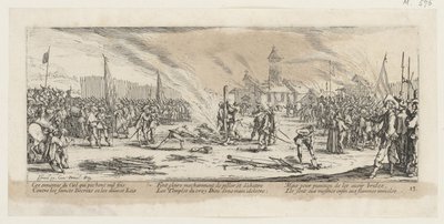 Pyre, Plate 13 of the Series "Horrors of War" by Jacques Callot