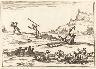 Shepherds Defending their Herds by Jacques Callot