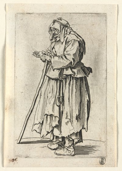 The Beggars: Beggar Woman Coming to Receive Alms by Jacques Callot