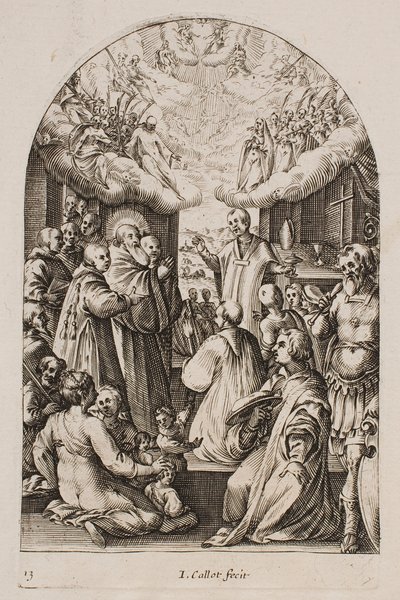 The Death of St. Benedict, from the series “Pictures of Rome” by Jacques Callot