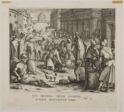 The Grain Measurers by Jacques Callot