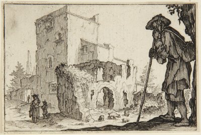 The Herdsman and the Ruins by Jacques Callot