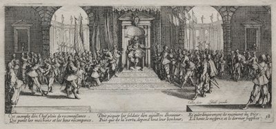 The Large Miseries of War: Distribution of Recompense, 1633 by Jacques Callot
