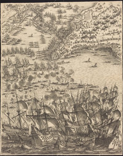 The Siege of La Rochelle (plate 11 of 16) by Jacques Callot