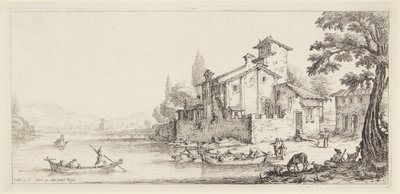 The Walk by the Water, from the series Landscapes Engraved for Giovanni de Medici, Landscapes Designed in Florence by Jacques Callot
