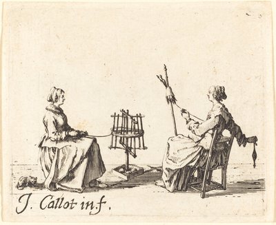 The Winder and the Spinner, c. 1623 by Jacques Callot