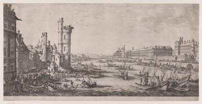 View of the Louvre, from The Two Large Views of Paris by Jacques Callot
