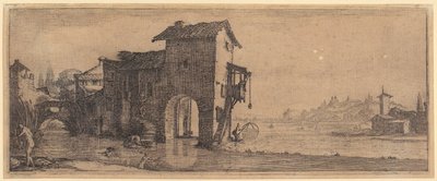 Watermill, Sheet 3 of the Series "The Four Landscapes" by Jacques Callot