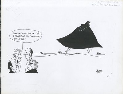 Le Figaro, Satirical in Black & White by Jacques Faizant