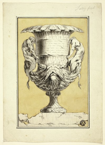 Monumental Vase with Anthropomorphic Figures by Jacques Francois Joseph Saly