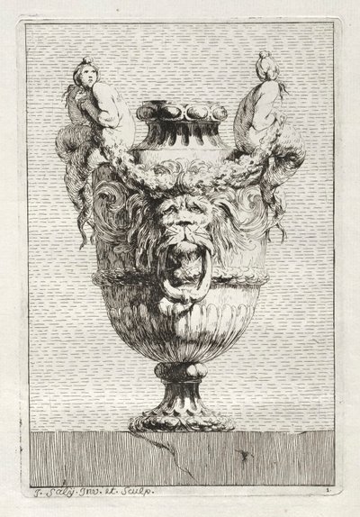 Suite of Vases: Plate 1 by Jacques Francois Joseph Saly