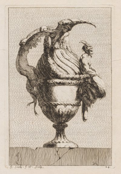 Suite of Vases: Plate 24, 1746 by Jacques Francois Joseph Saly