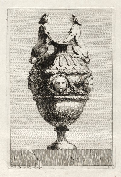 Suite of Vases: Plate 5 by Jacques Francois Joseph Saly