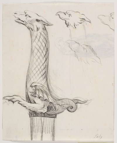 Sword Hilt in the Form of a Dragon and Three Dragon Heads by Jacques Francois Joseph Saly