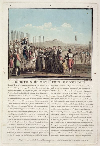 Henri II (1519-59) Receives the Keys of Metz, Toul and Verdun (1552), Engraved by Jean Baptiste Morret, 1790 by Jacques Francois Joseph Swebach
